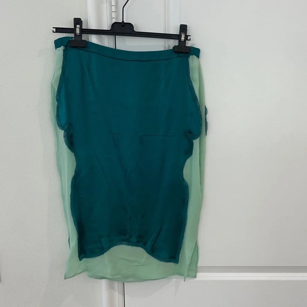 Yves Saint Laurent Teal Pencil Skirt - Picture 2 of 12